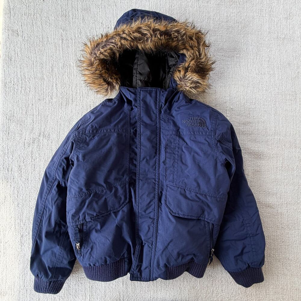 The North Face Navy Blue Boy's Gotham Down Jacket VGUC xs/6